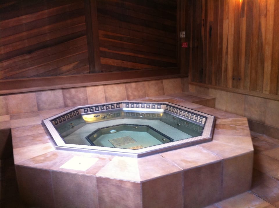 All seasons shared indoor hot tub