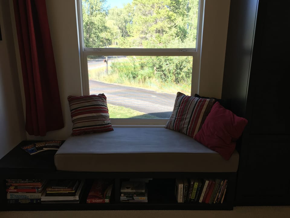 Guest bedroom window seat