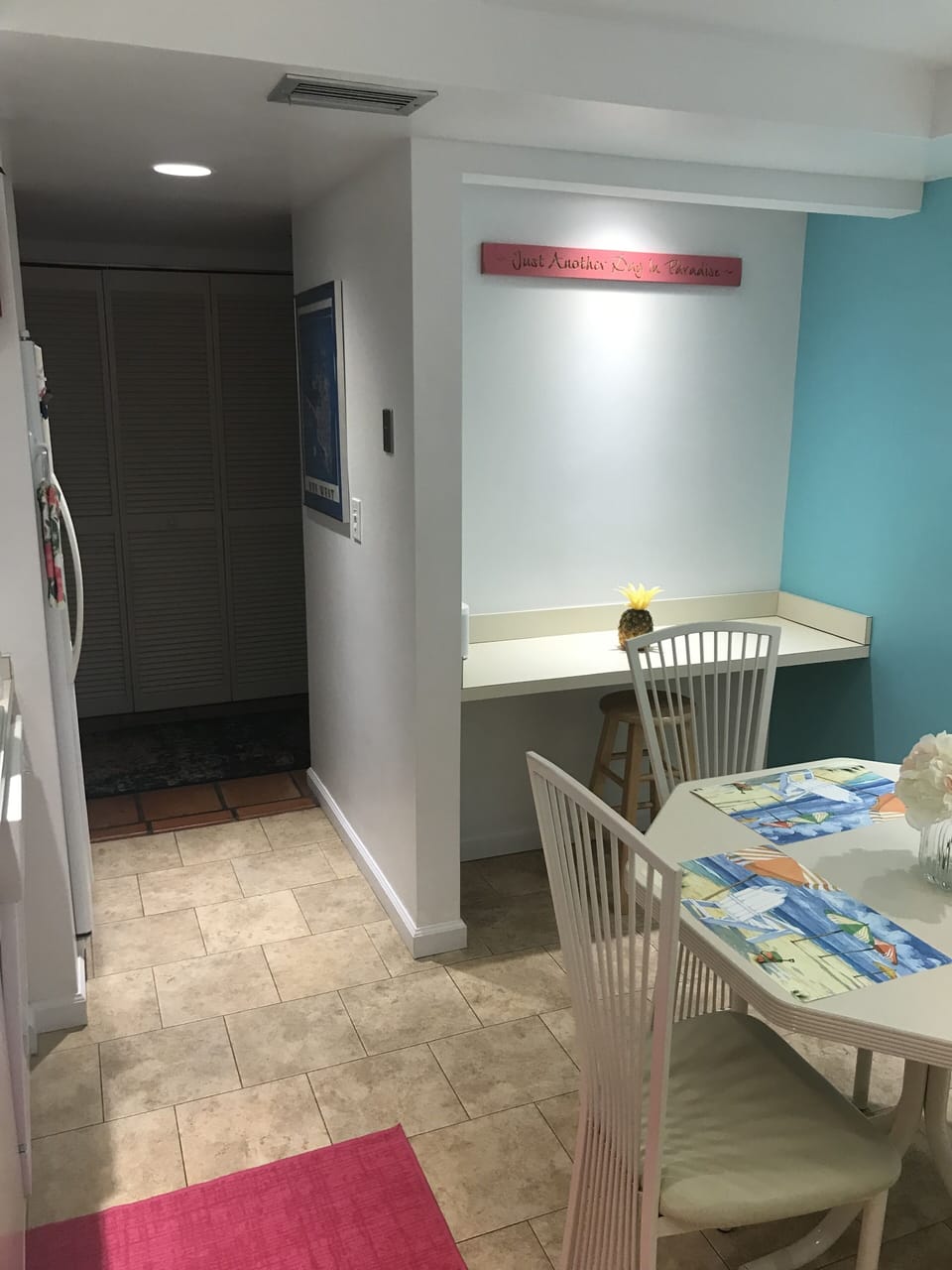 Kitchen With Computer Work Station