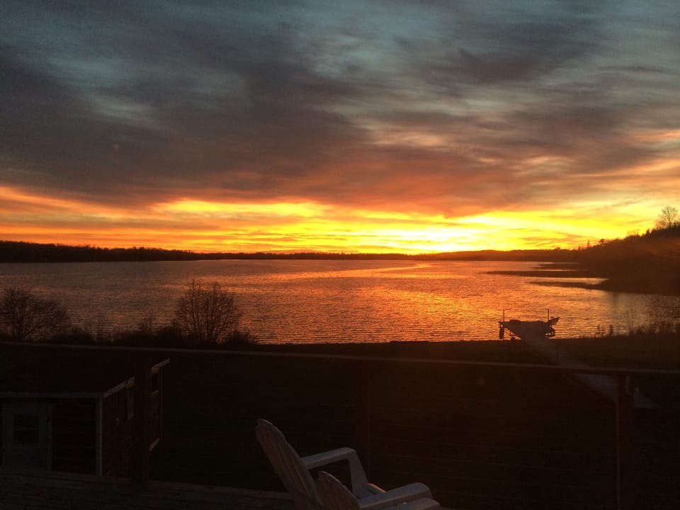 Gorgeous view of sunsets from deck  
