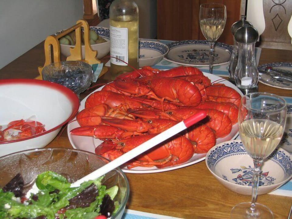 Everything you need to cook your own lobster is there. 