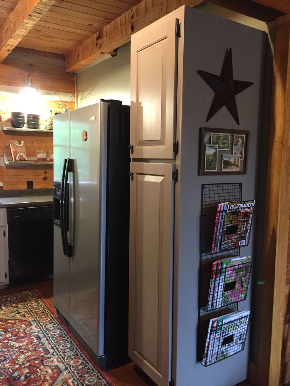Kitchen pantry & fridge. We even supply your paper towels, napkins, and spices! 