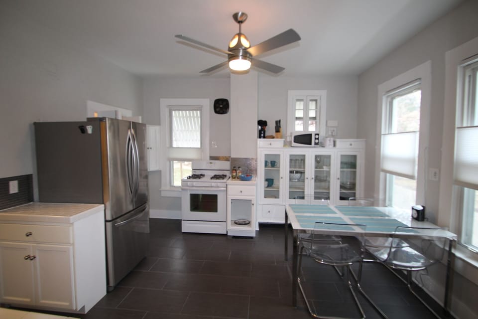 The kitchen is spacious and is a joy to cook in.