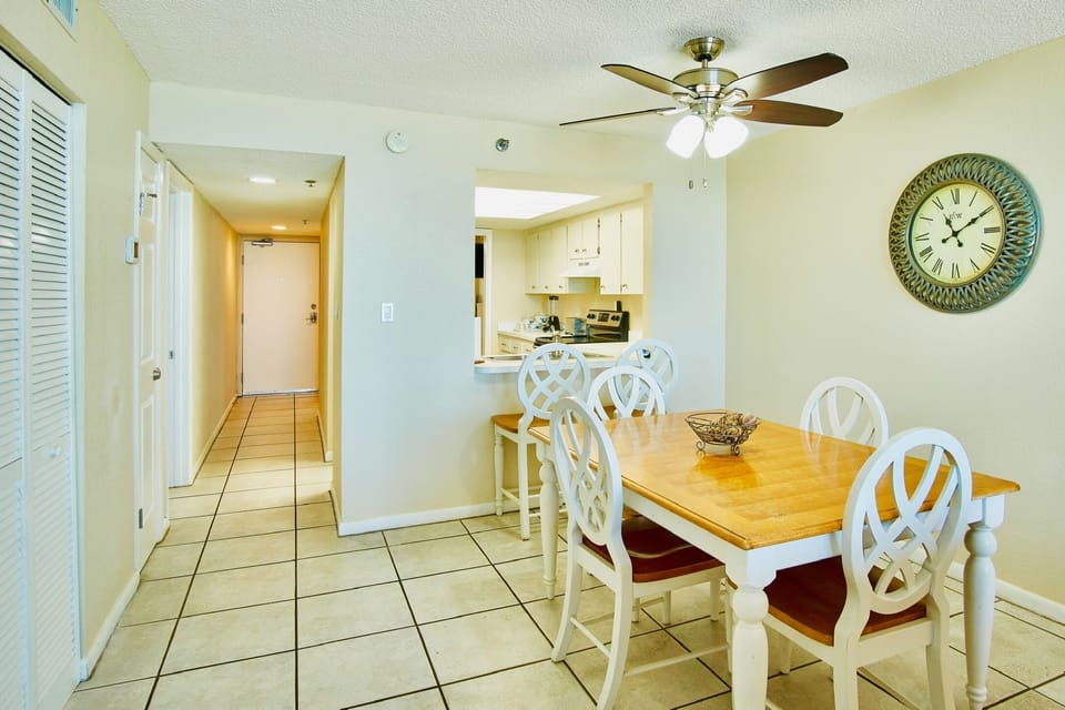 Dining room overlooking the kitchen