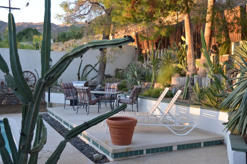 Eastern facing back porch area for sunning, dining and star gazing.