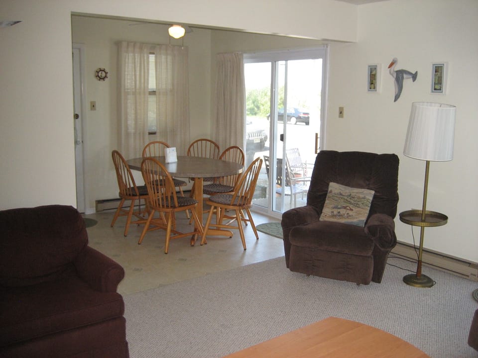 Kitchen eating area view from living room