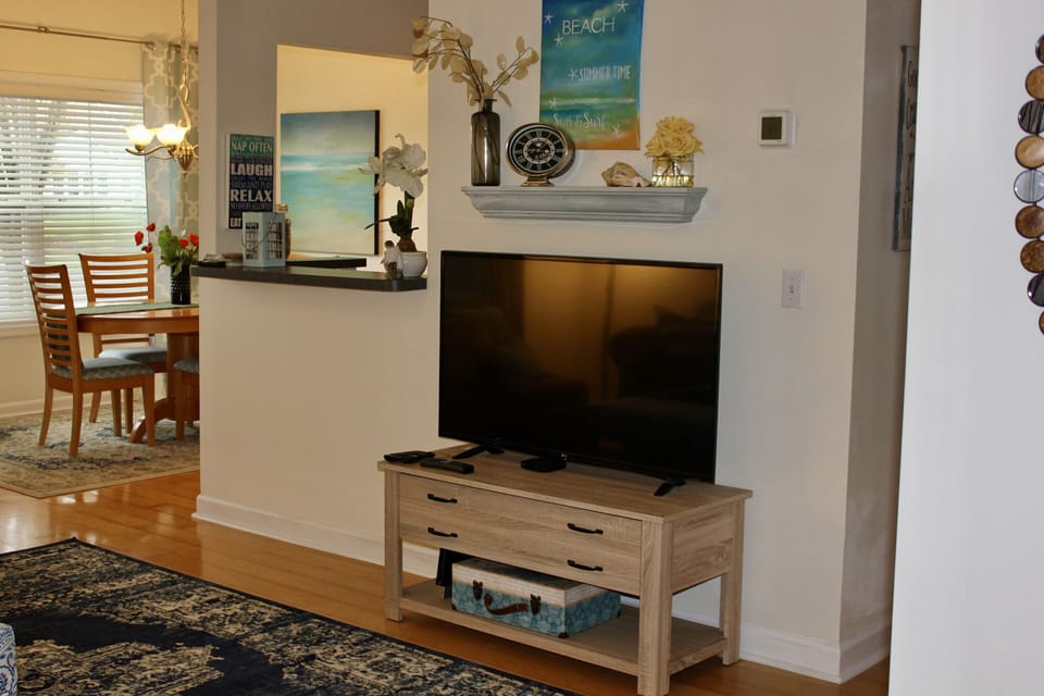 Flat screen tv with streaming features 