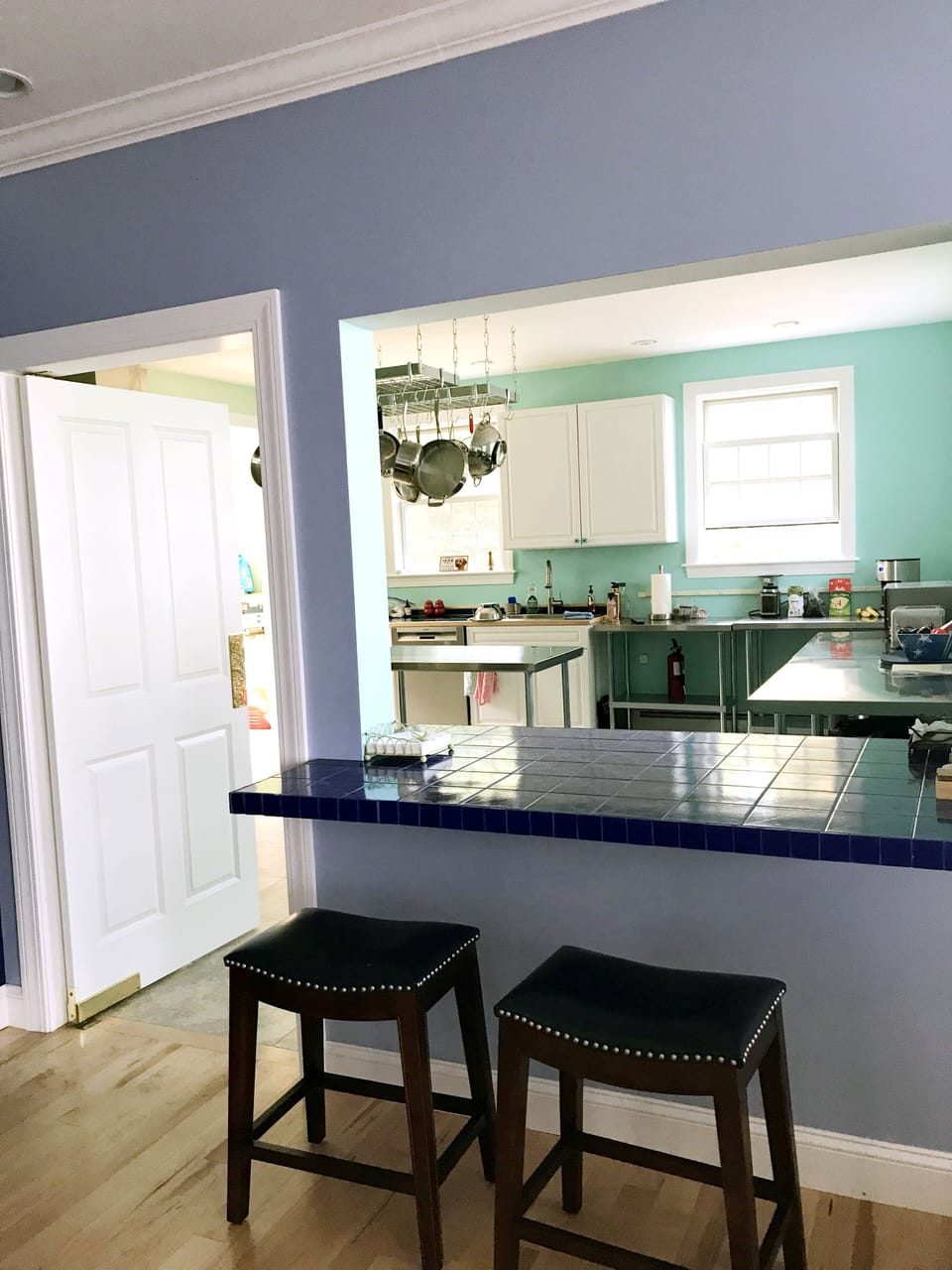 Everyone loves the spacious, well-stocked kitchen that looks out onto the shore.