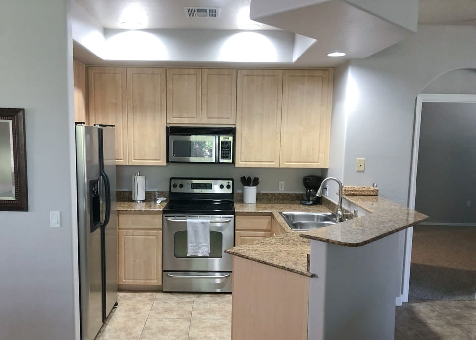 Stocked Kitchen with Stainless appliances