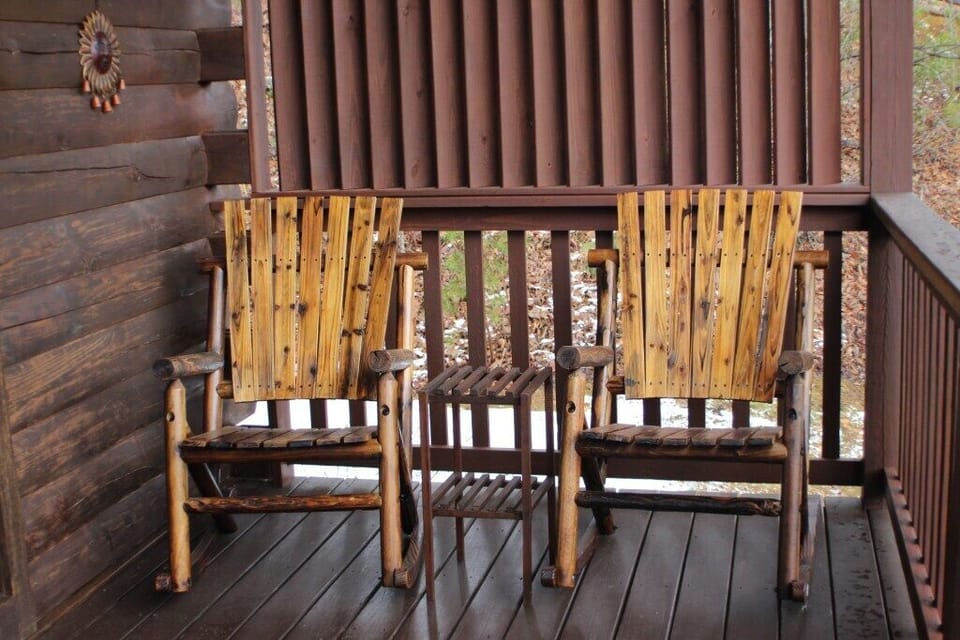 Rock away your worries while looking at beautiful mountain views.