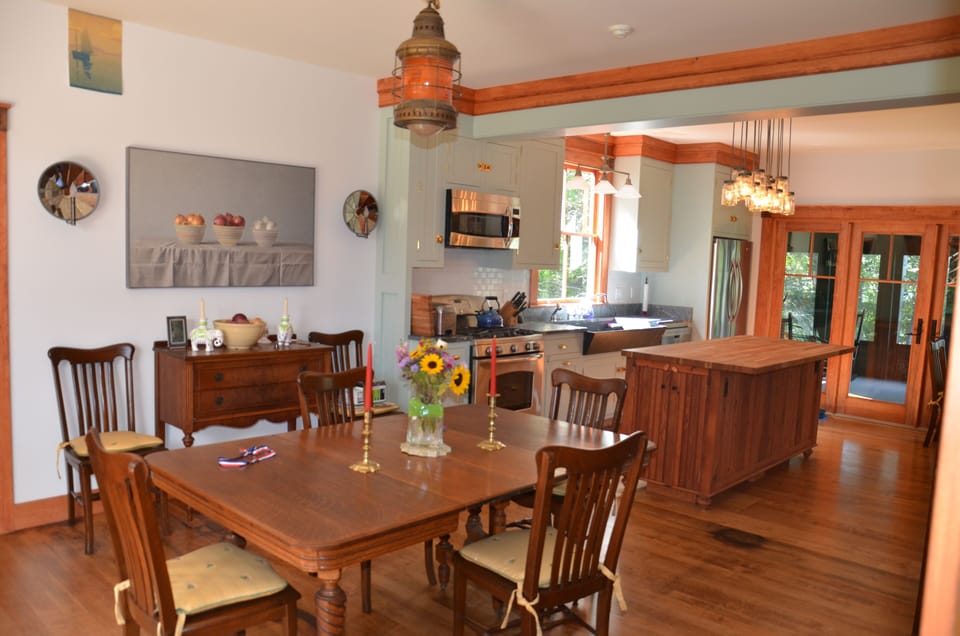 Dining room and kitchen