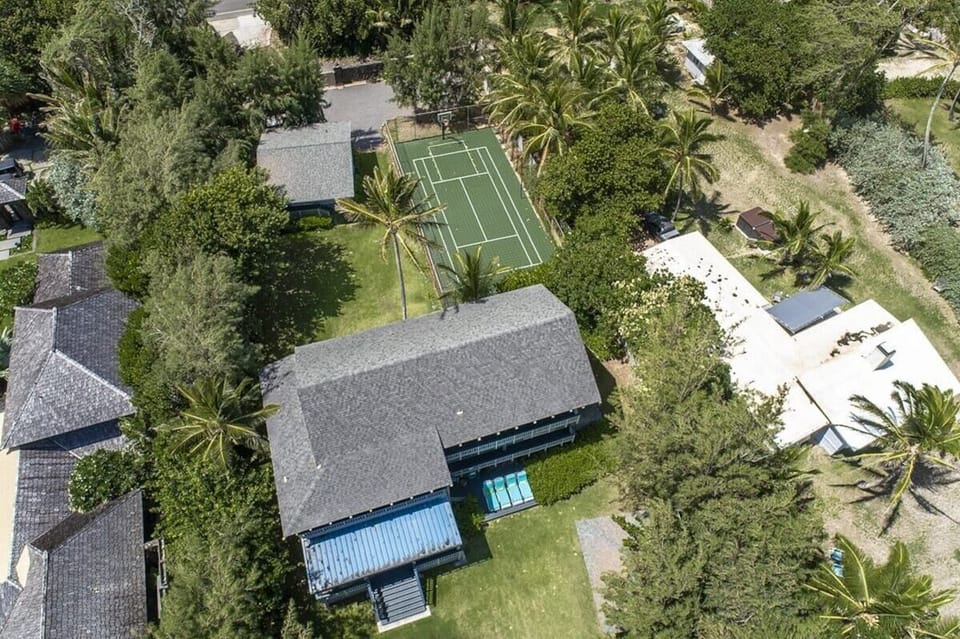 Aerial view of the property.