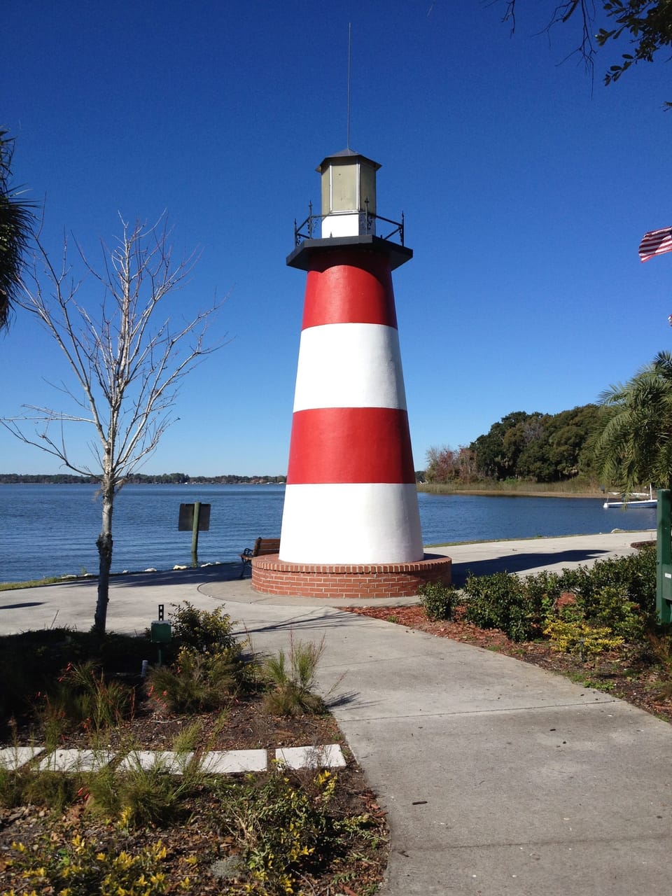 Mount Dora Lighthouse, Grantham Point Park, on Lake Dora