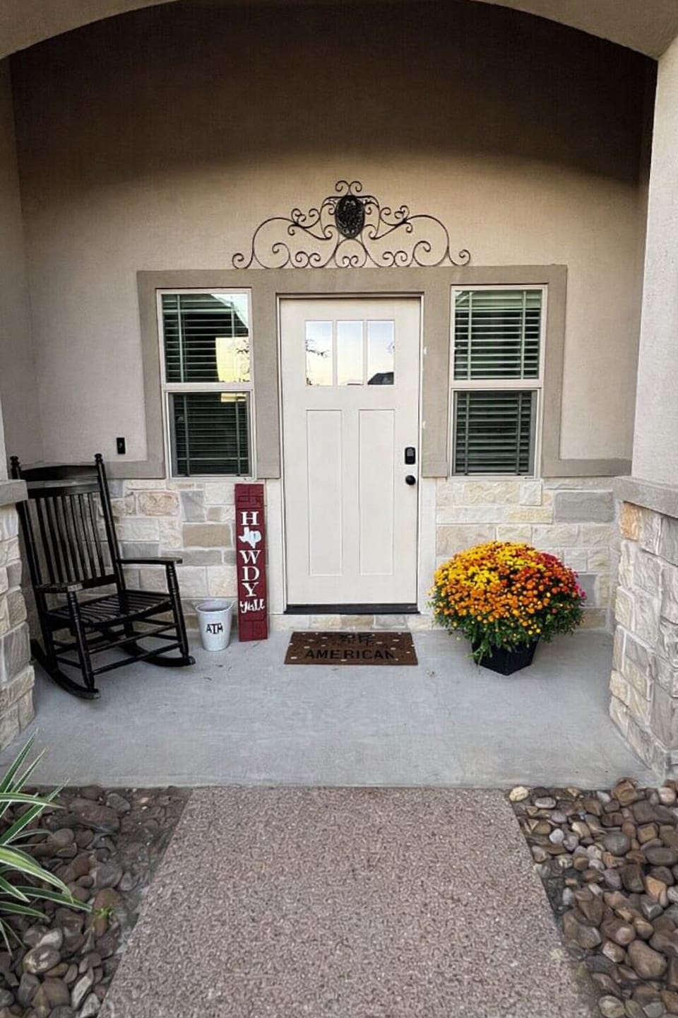 Welcoming Front Door with Keyless entry