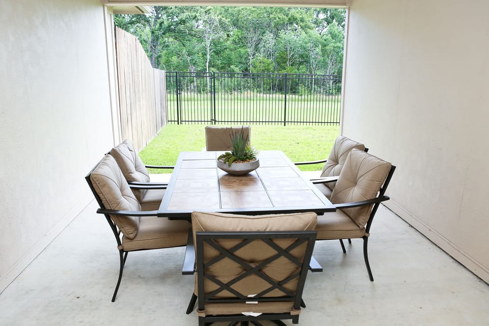 Back Patio and backyard