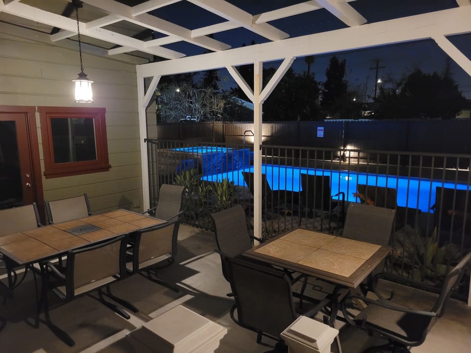 Dining Area next to Pool, Game Room & Kitchen