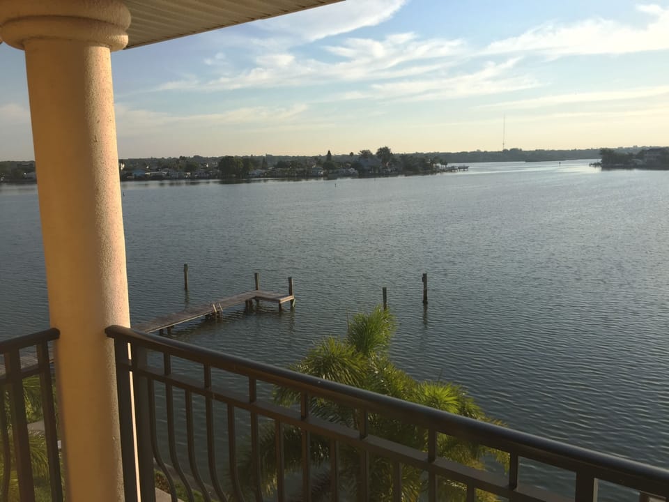Master bedroom view, this is the best of the beach and the bay.