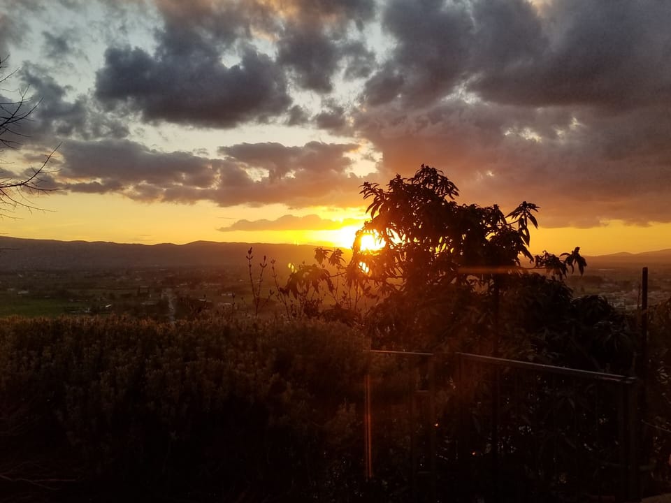 sunset from terrace