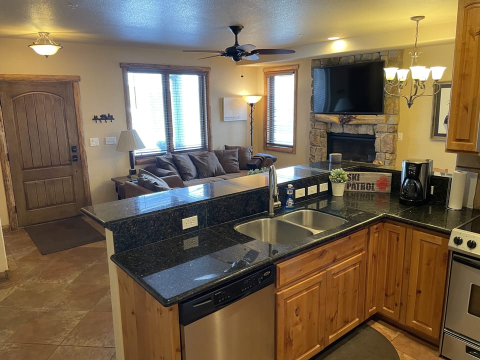 View #1: Fully stocked kitchen