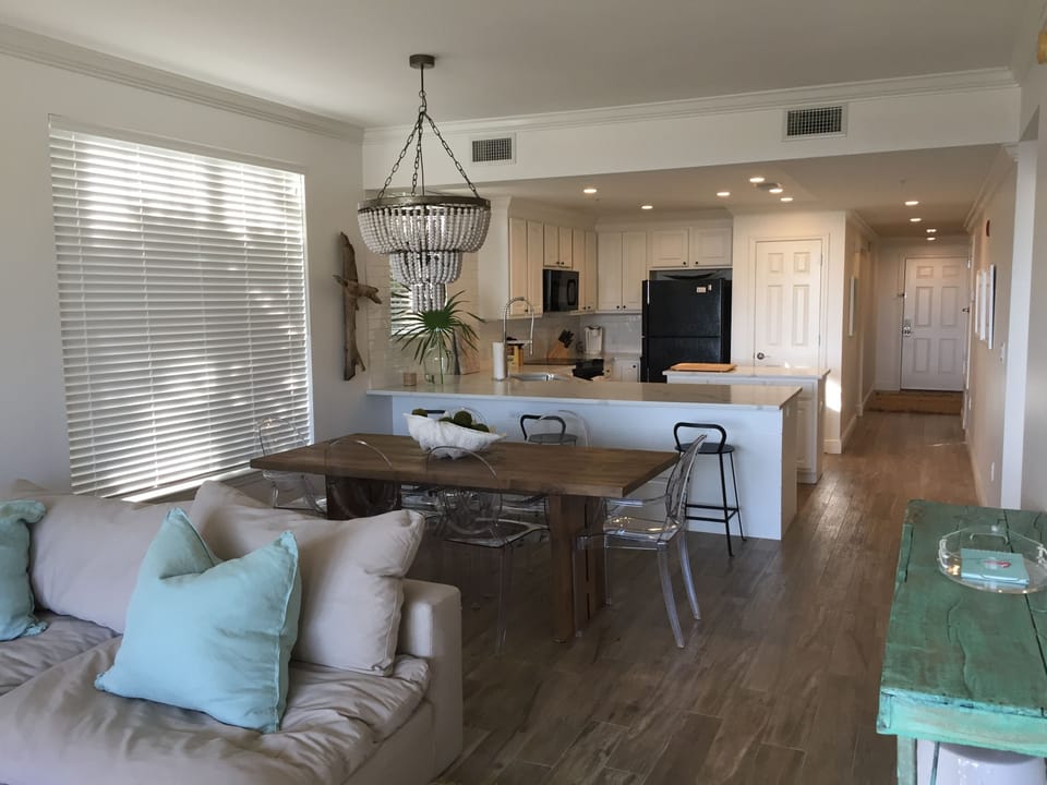 View from living to kitchen