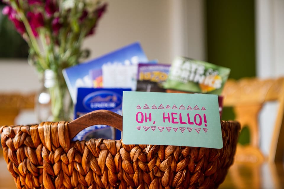 Complimentary treats and info on all the great attractions Asheville offers.