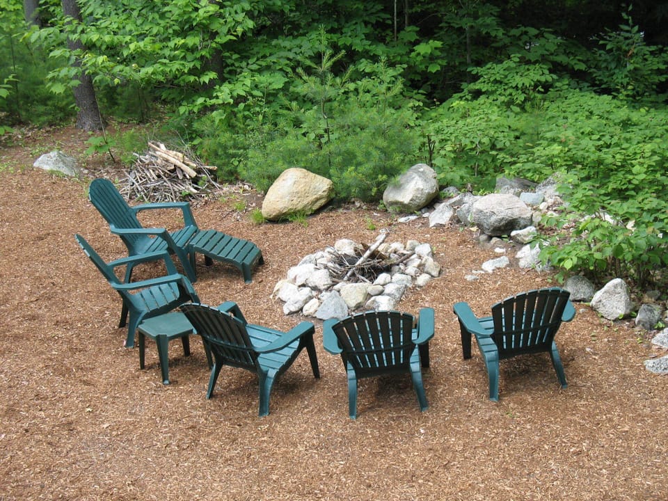 Firepit overlooking lake. S'mores anyone?