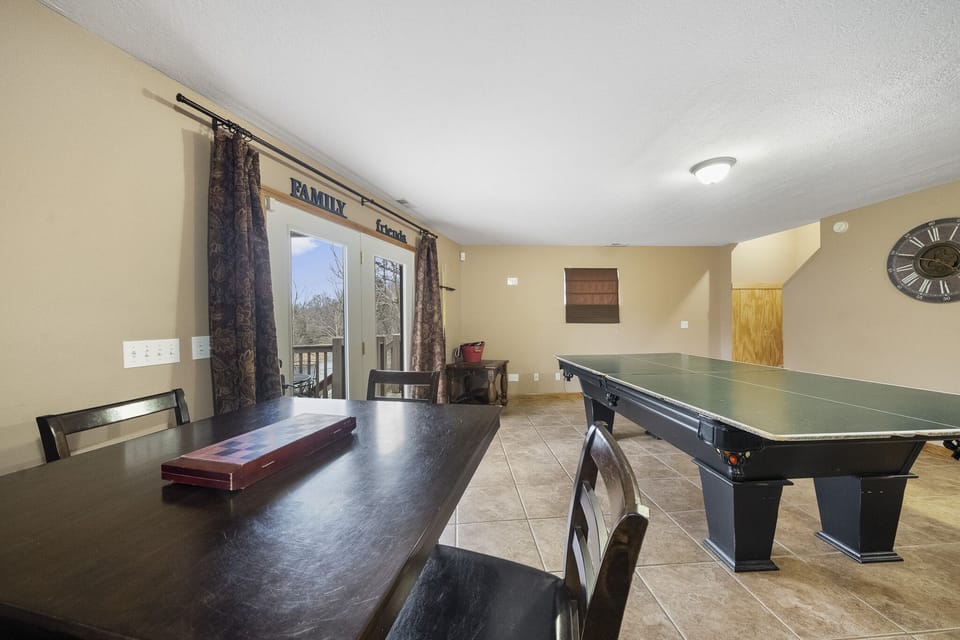 Lower-level billiard room