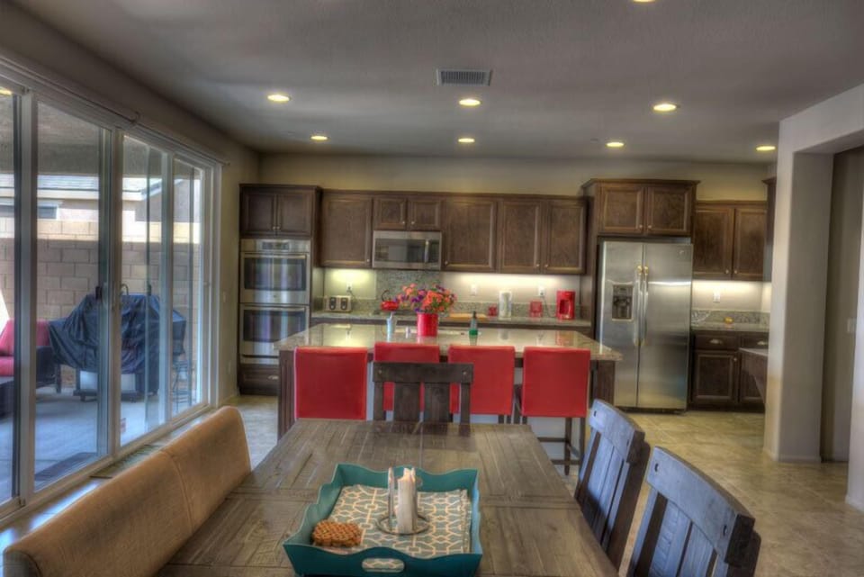 Dining and kitchen