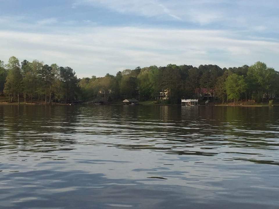 View of our cove from Great Creek big water. Go tubing right there!