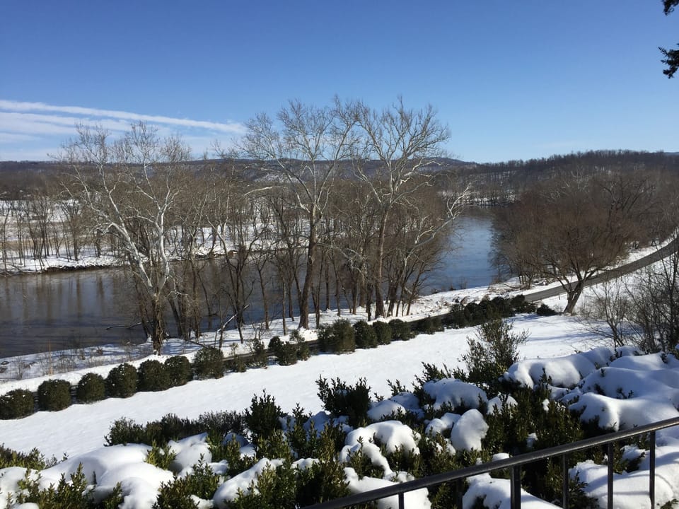 winter view from porch looking southeast