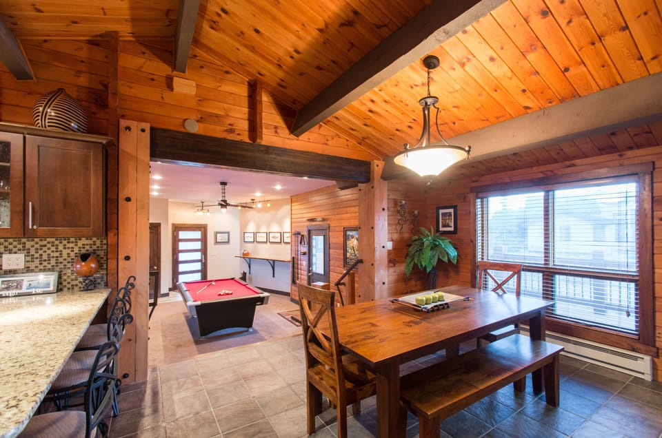 Dining Room & Kitchen Towards Billiards Room