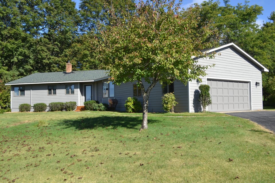 Newly repainted exterior. 2 car garage for your use. Opener provided.