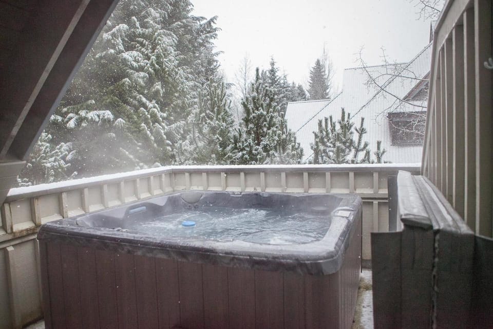 Private hot tub on the upper deck off the Master bedroom