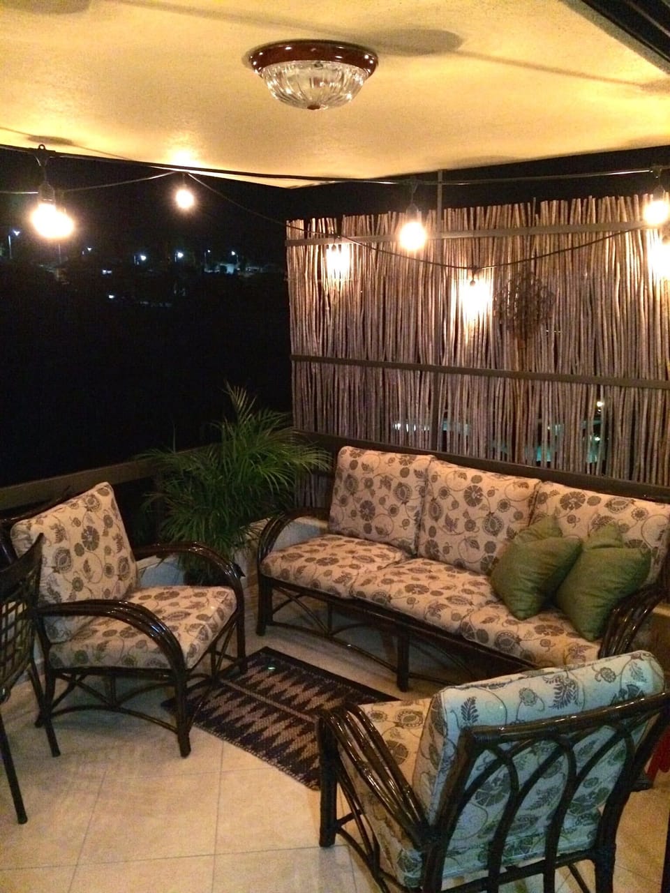 Evening on main floor deck
