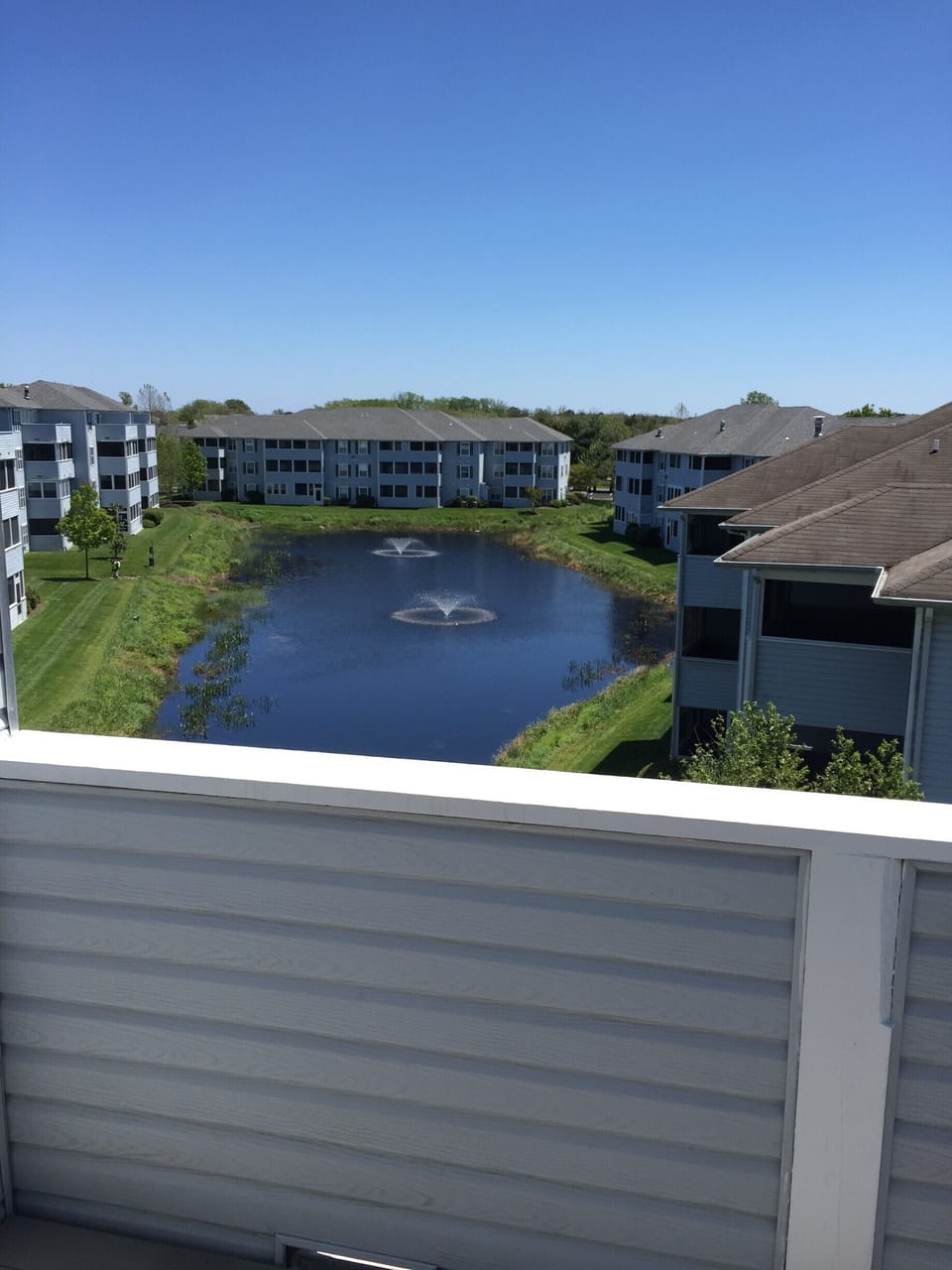 Sanibel Village Pond from the Top Floor Private Deck.
