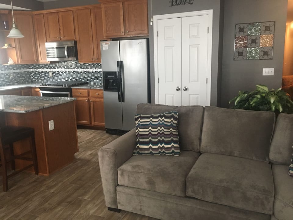 Beautiful Tile floors open floor plan