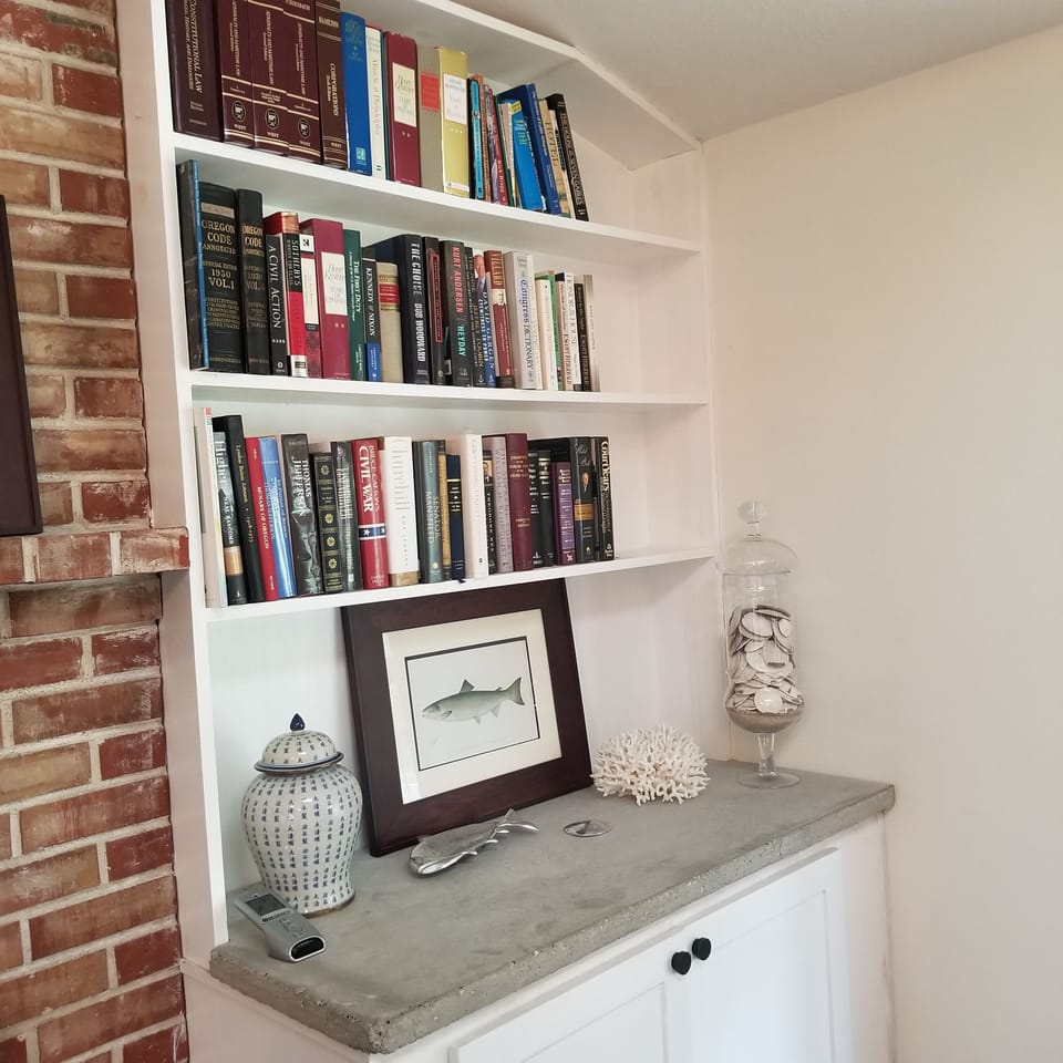 Library available for your enjoyment in the restful, light filled living room.