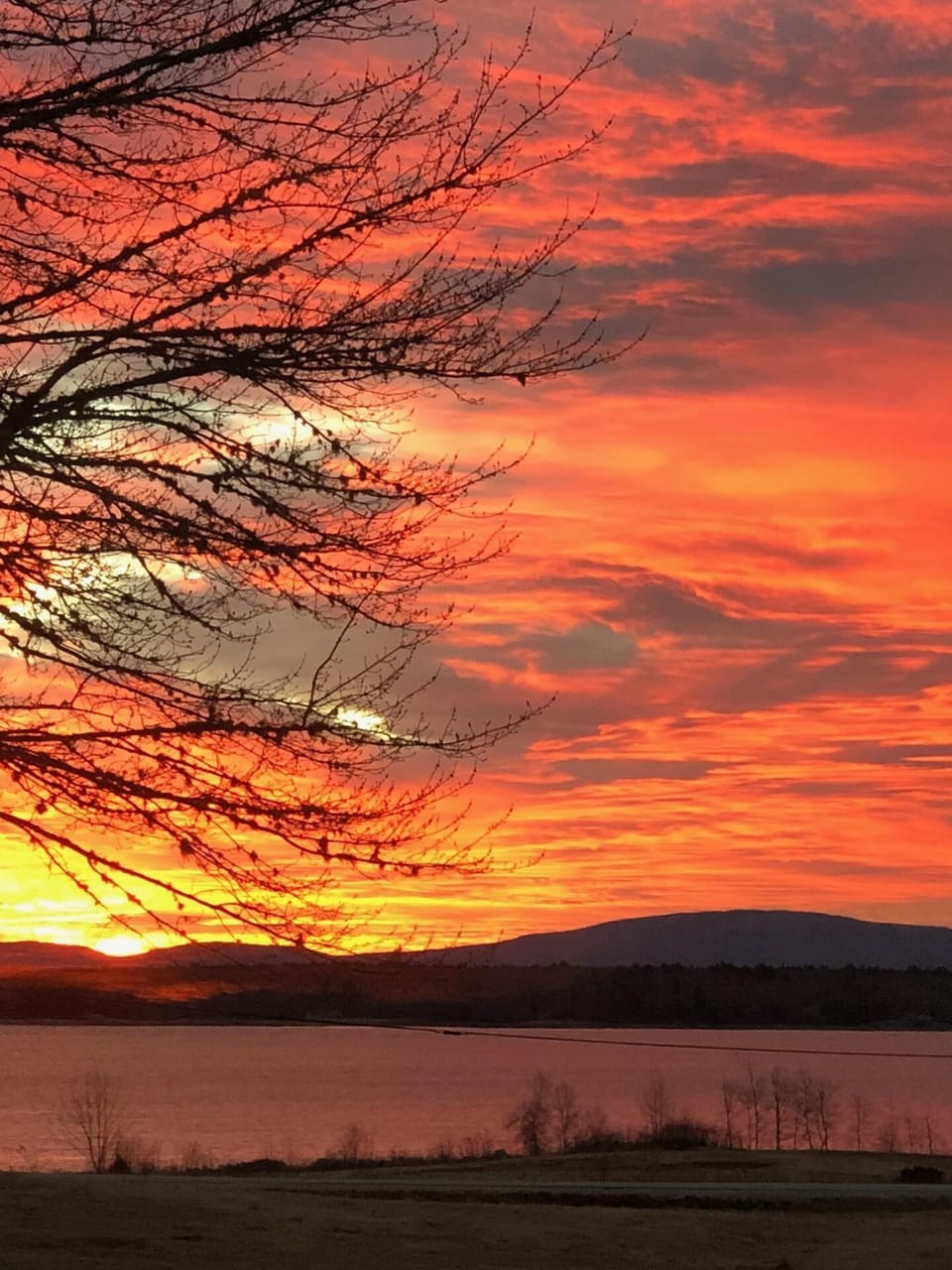 Mid-February sunrise from the apartment