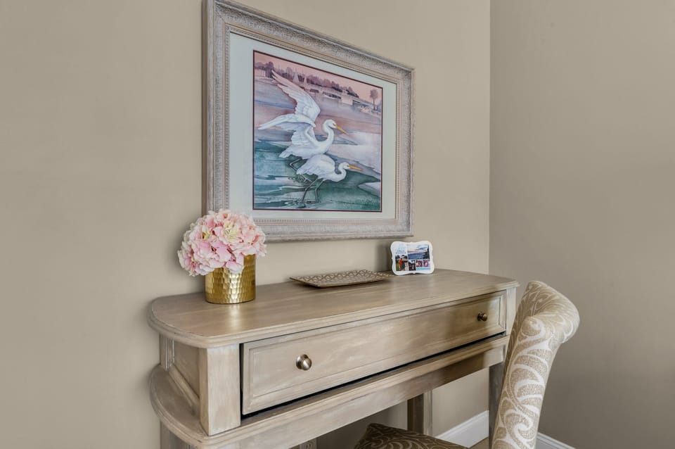 Desk and chair in master suite