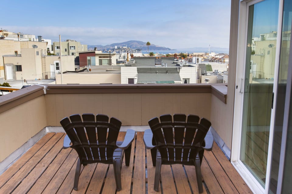 Master bedroom deck view of the Rock
