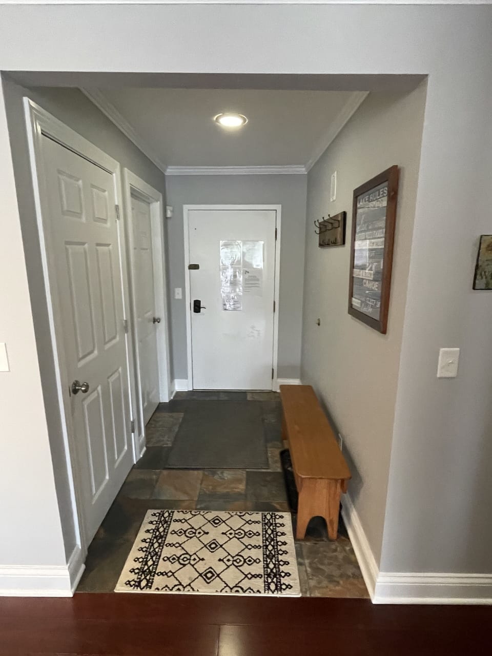 Front entryway with laundry room