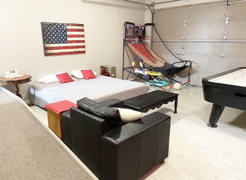 Garage playroom 