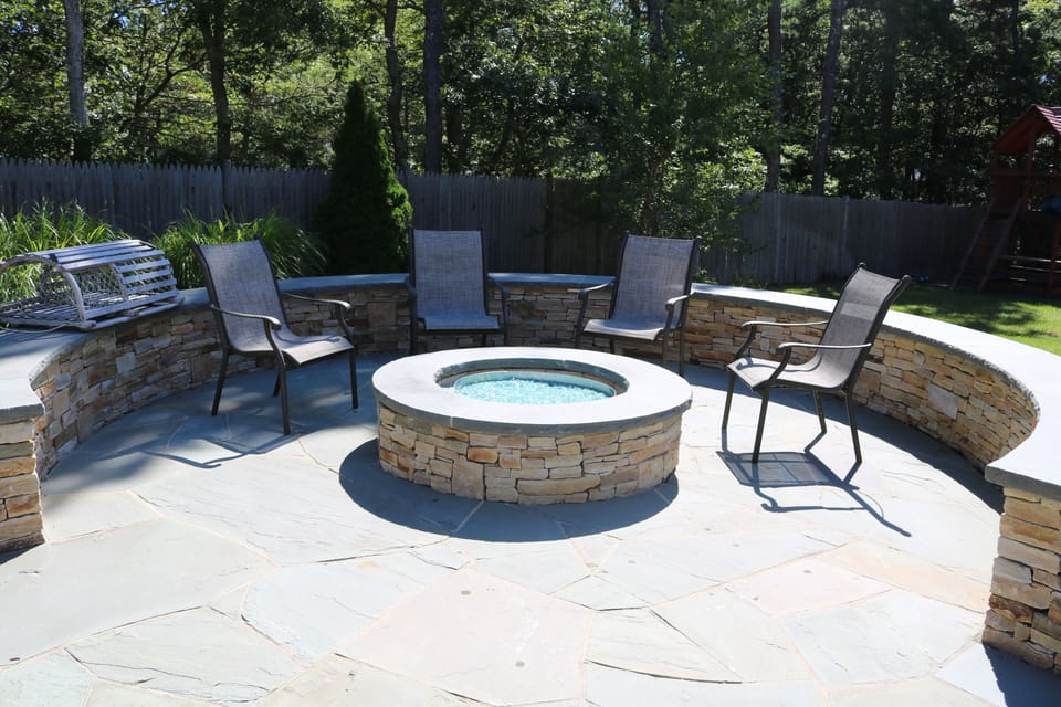 Enjoy the gas firepit after a long day at the beach.