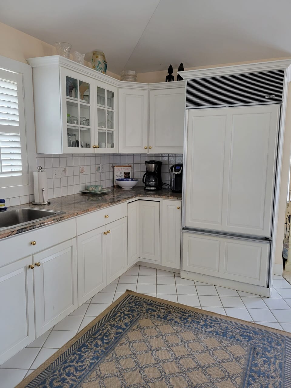 Kitchen with SubZero, Keurig and regular coffee machines