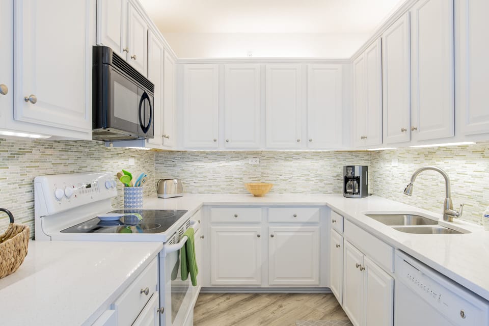 Freshly renovated and well stocked kitchen