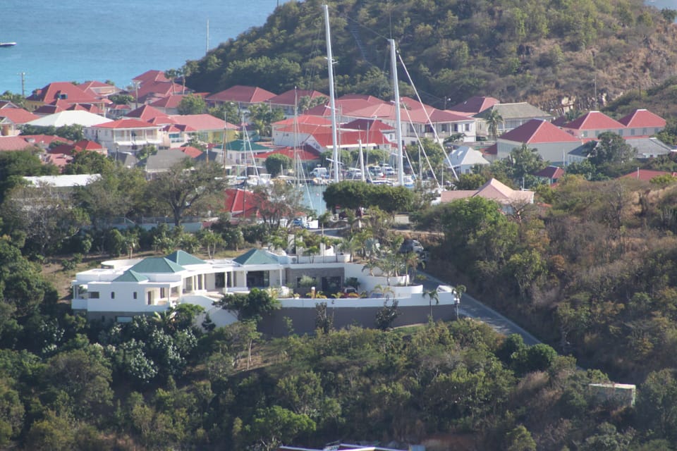 Villa Paraiso and Gustavia harbor in the back ground