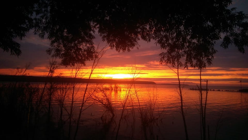 Sunset from Shore Lagoon Inlet