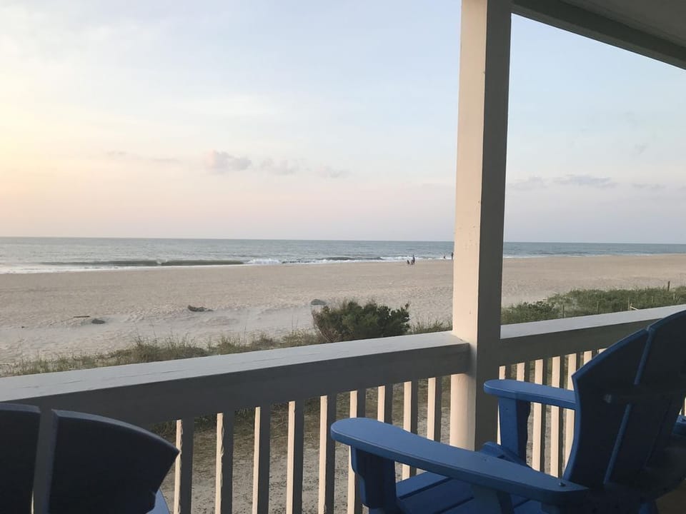 Beach view at sunset