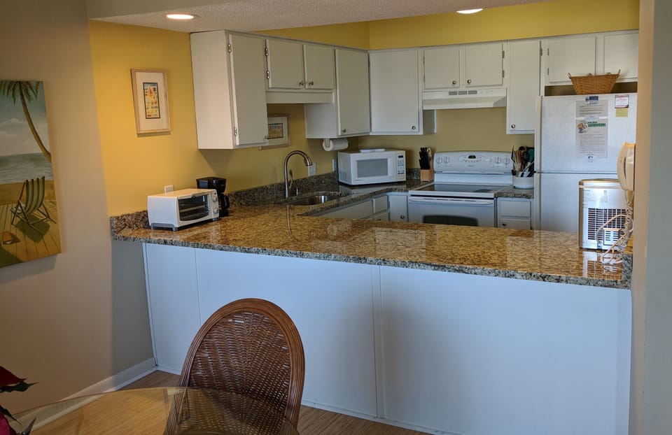 Granite countertops.