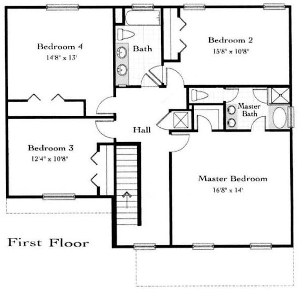 Upstairs floor plan
